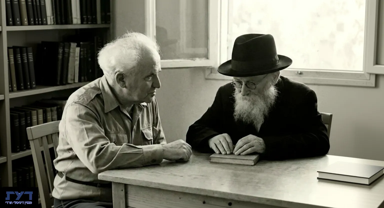 בן גוריון בבית החזון איש